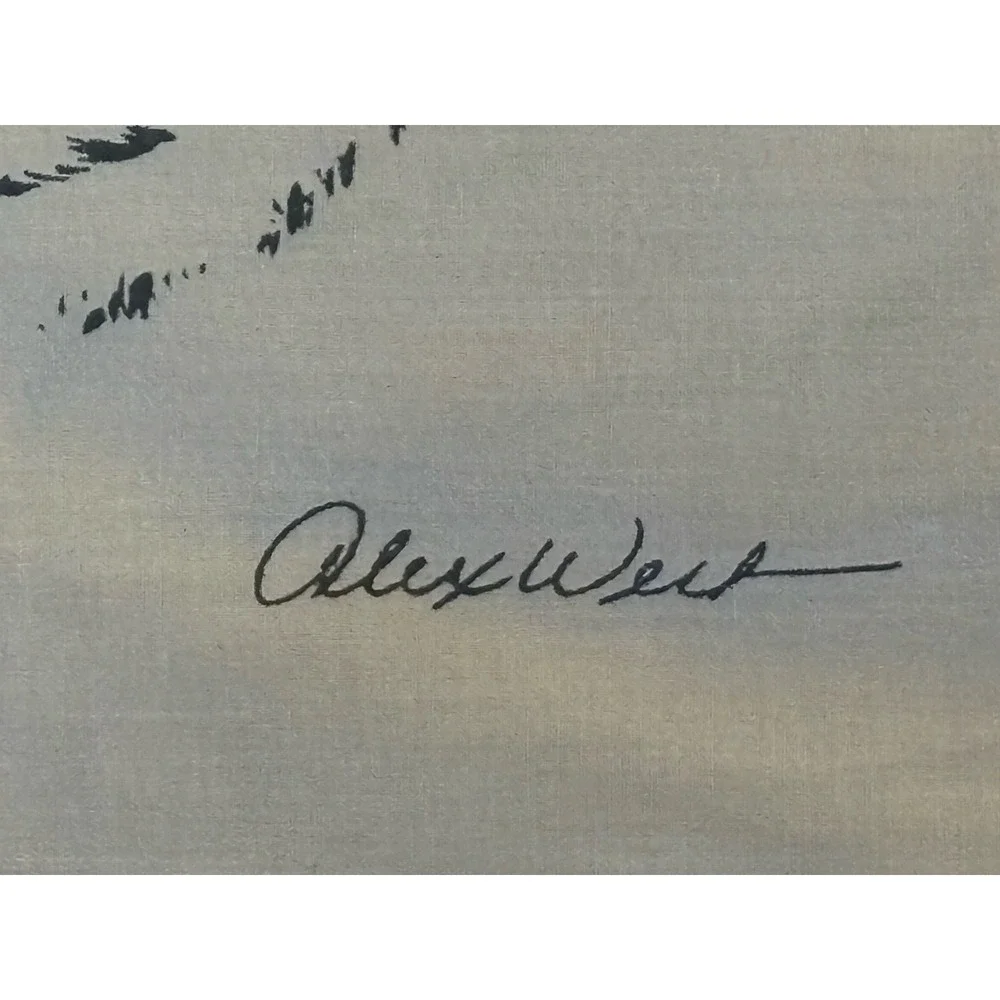 Vtg Alex West MCM CAT WHISPURR 3 Pc Double Sheet Set Fitted Flat Pillowcase READ